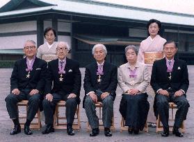 5 Order of Culture recipients decorated by emperor